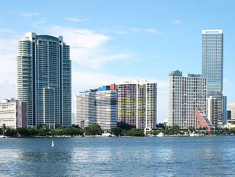 Blick vom Wasser auf Miami Foto 